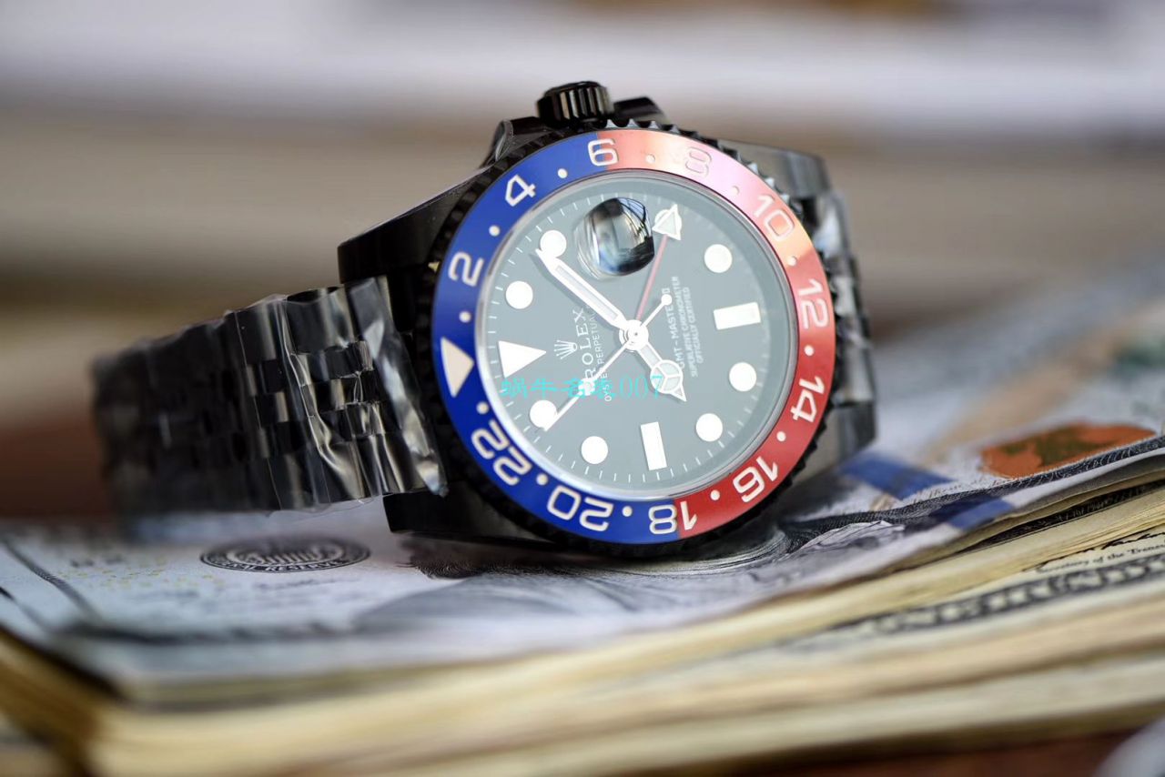 【LF Factory  High quality 高精 Watches 】Batman copy customized 版 Rolex  GMT MASTER 可乐圈Rolex GMT-Master II 126710BLRO-0001 / R506
