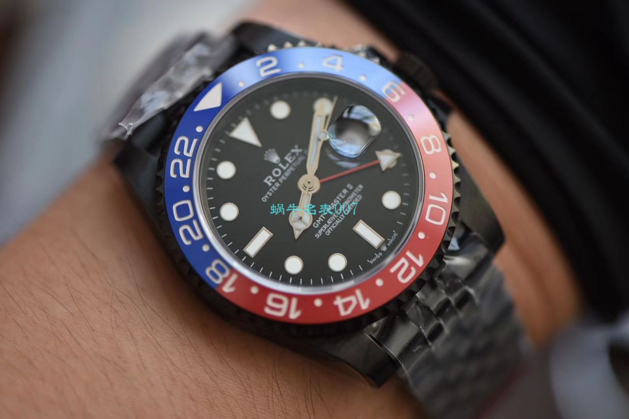 【LF Factory  High quality 高精 Watches 】Batman copy customized 版 Rolex  GMT MASTER 可乐圈Rolex GMT-Master II 126710BLRO-0001 / R506