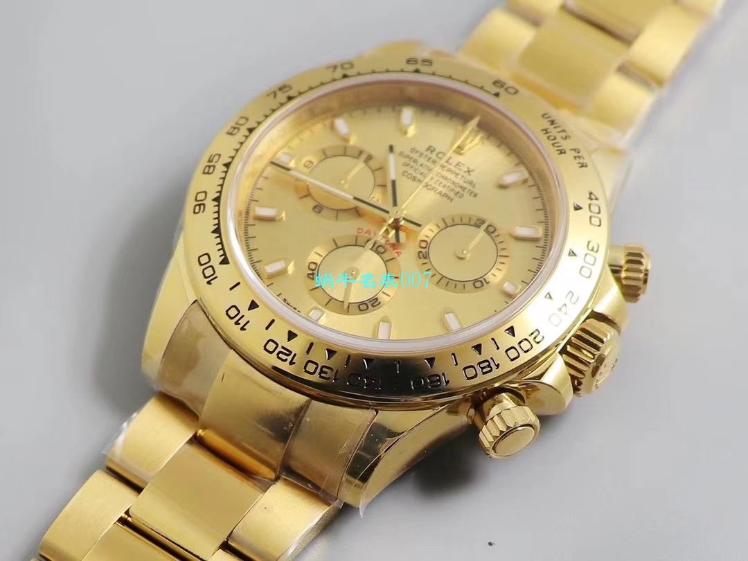 【N Factory  Replica 表独家真正4130 Movement 】 Rolex  Cosmograph Daytona  Ditongna  top  Replica Copy 116508金盘 wrist watches  / R389