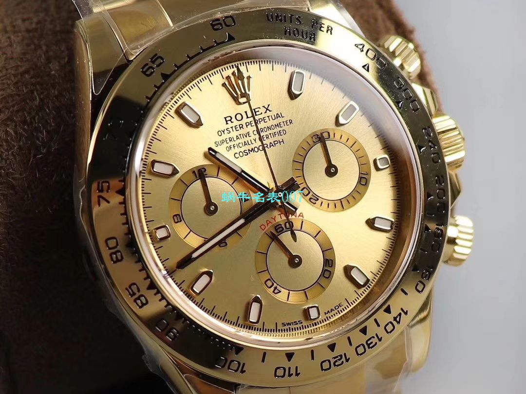 【N Factory  Replica 表独家真正4130 Movement 】 Rolex  Cosmograph Daytona  Ditongna  top  Replica Copy 116508金盘 wrist watches  / R389