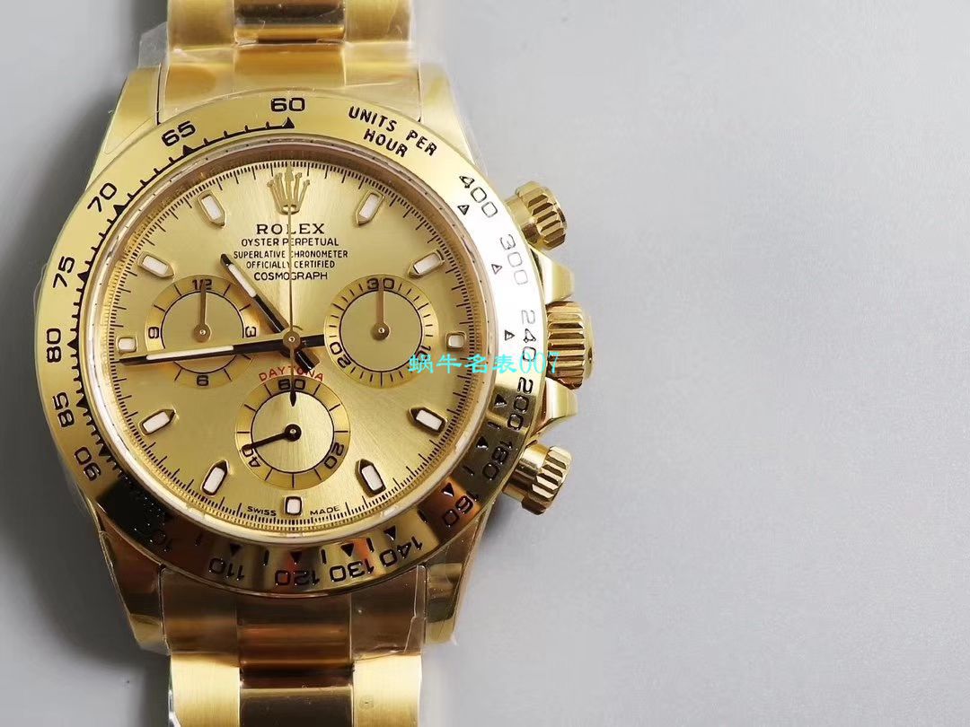 【N Factory  Replica 表独家真正4130 Movement 】 Rolex  Cosmograph Daytona  Ditongna  top  Replica Copy 116508金盘 wrist watches  / R389