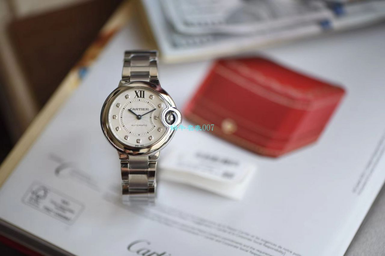 【V6 Factory 最新升级版 top  Replica Copy 女表】 Cartier  蓝气球系列WE902074 wrist watches 33毫米 / K236
