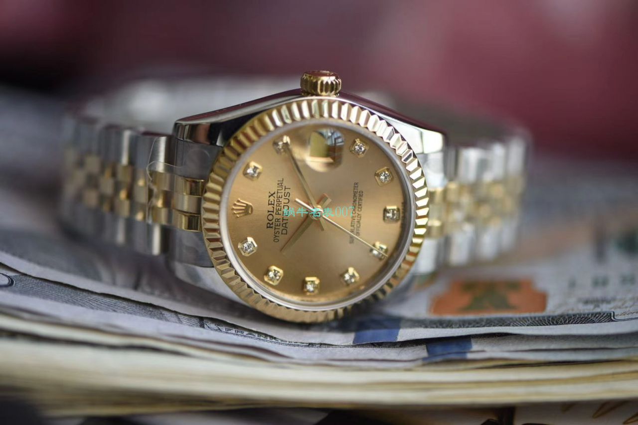【台湾 Factory  Replica Copy ROLEX女表】 Rolex 女装  Datejust 31毫米系列178273香槟盘 wrist watches  / R510