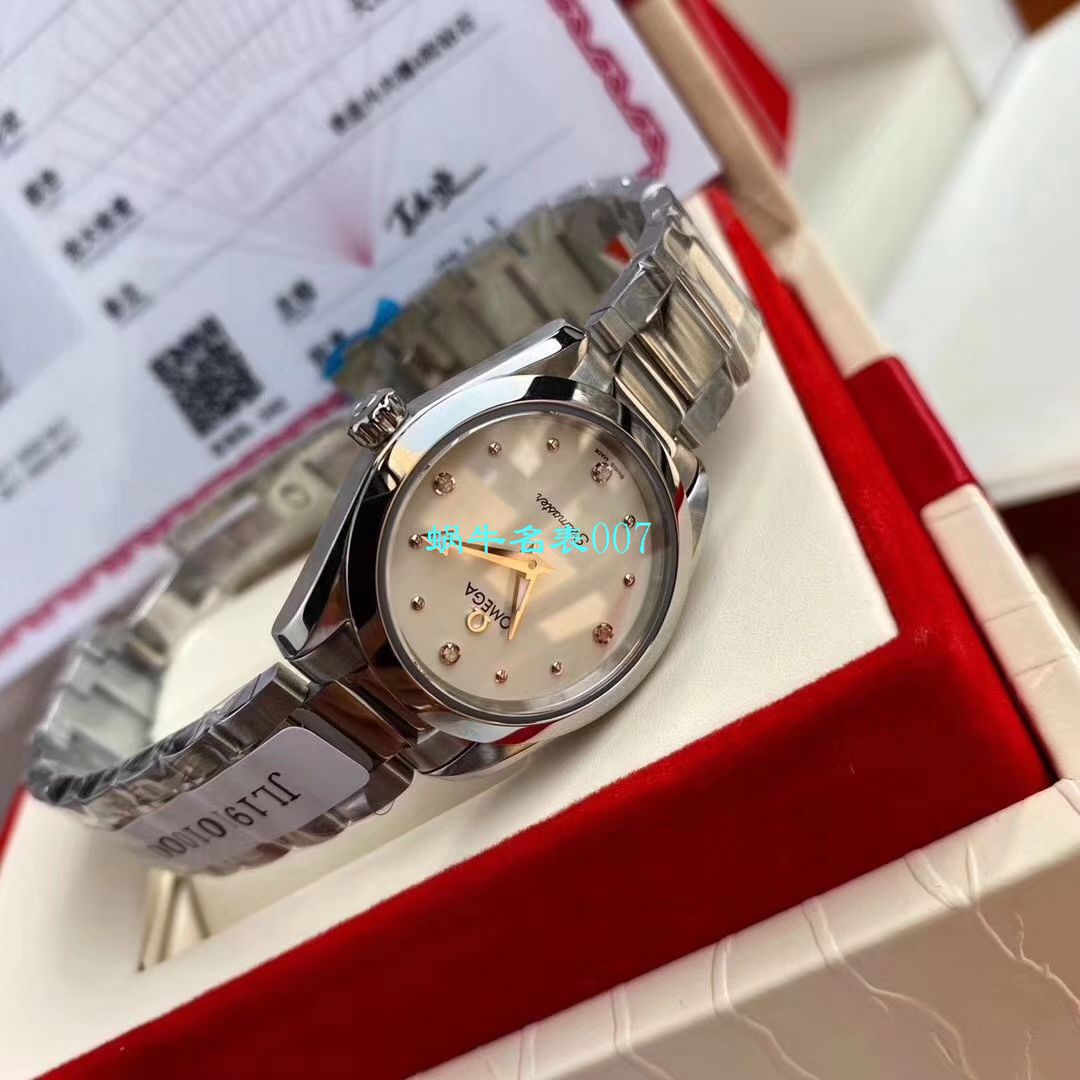 【渠道原单专柜爆款，独家首发！Aqua Terra女士 wrist watches 环镶璀璨美钻⁠】OMEGA Seamaster 系列220.10.28.60.54.001 wrist watches  / M627