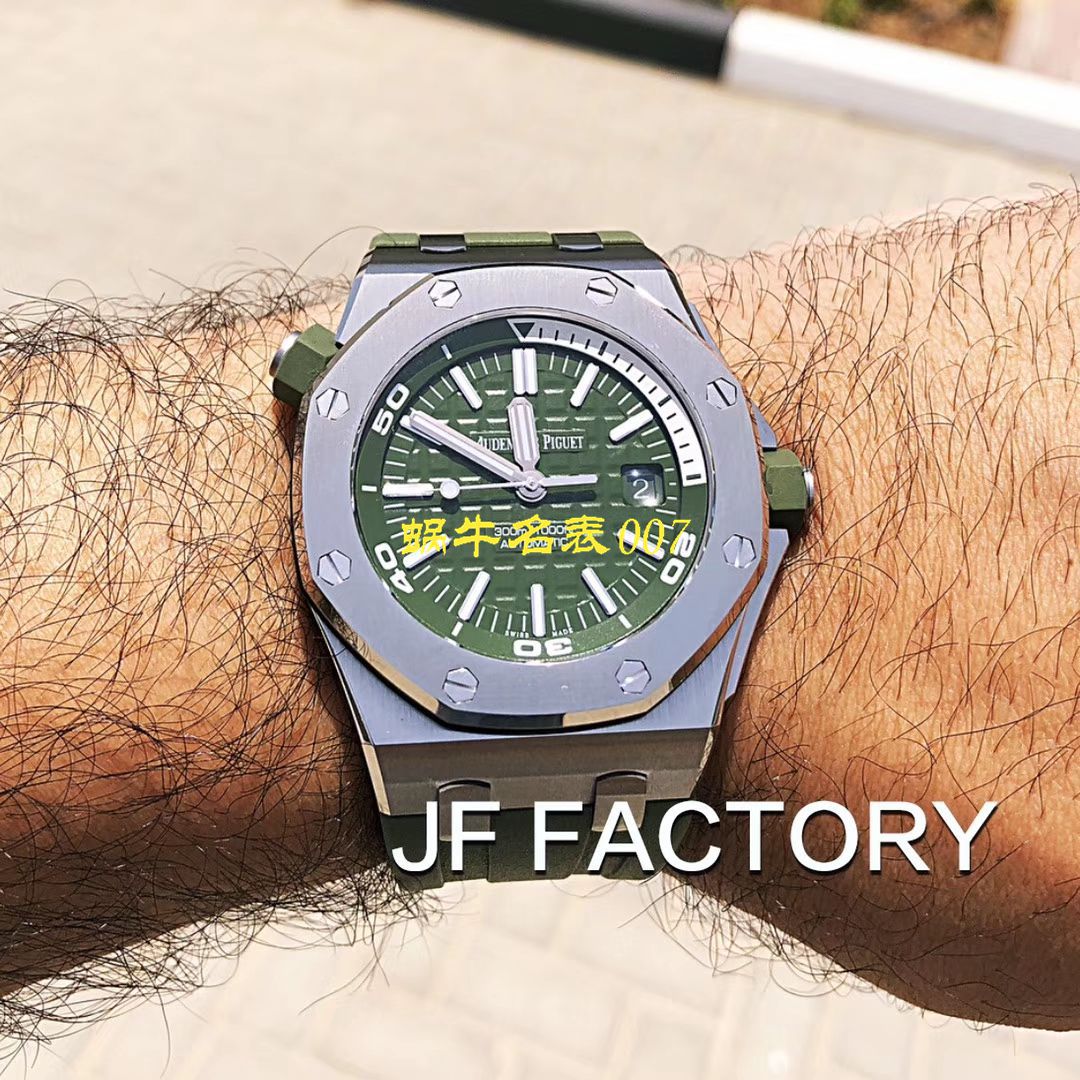 【JF Factory 15710ST＂军绿＂系列】Audemars Piguet  Royal Oak Offshore  Replica Copy 15710ST.OO.A052CA.01 wrist watches  / AP181