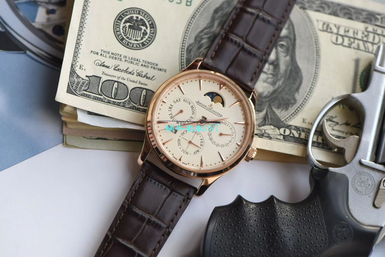 V9 Factory  Jaeger-LeCoultre 大师万年历 Replica Copy  Watches 自动机械表型号：白面130842J，黑面1308470，金面1302520，灰面130354J / JJ166