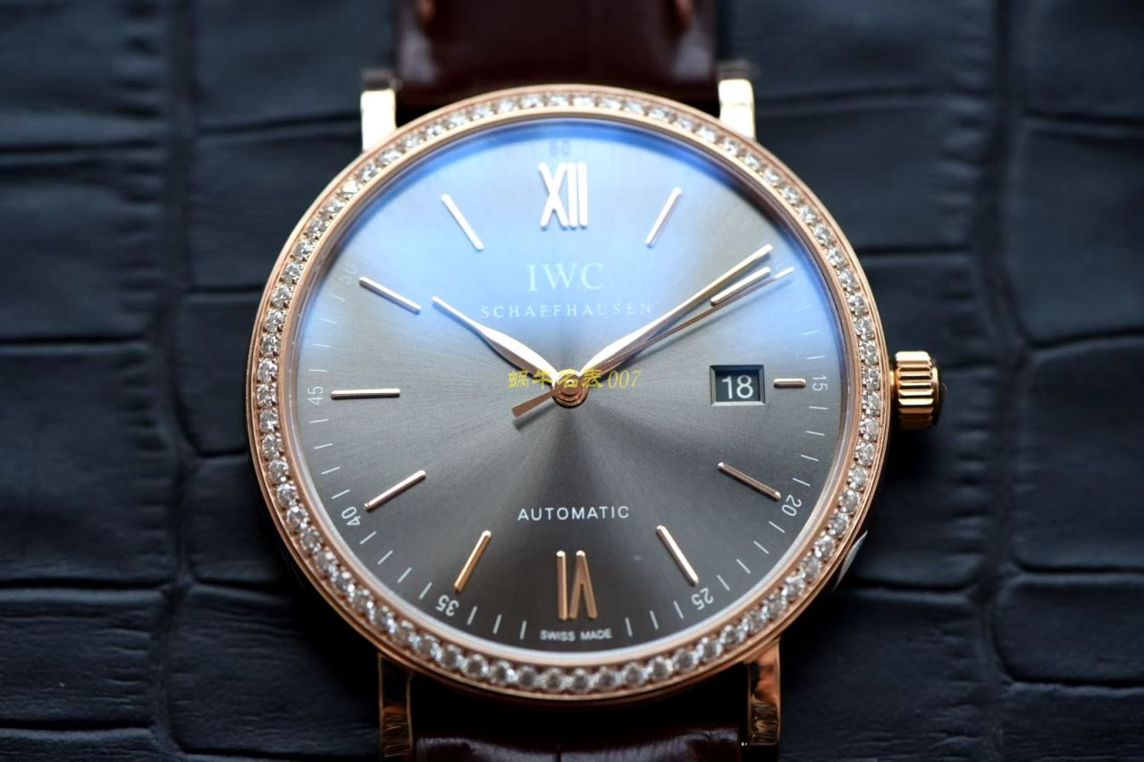 【 Video analysis V7 Factory 官网莫桑石钻版本】 Perfect  Replica Copy  IWC 柏涛菲诺系列 IW356516 自动机械男表 / WG510