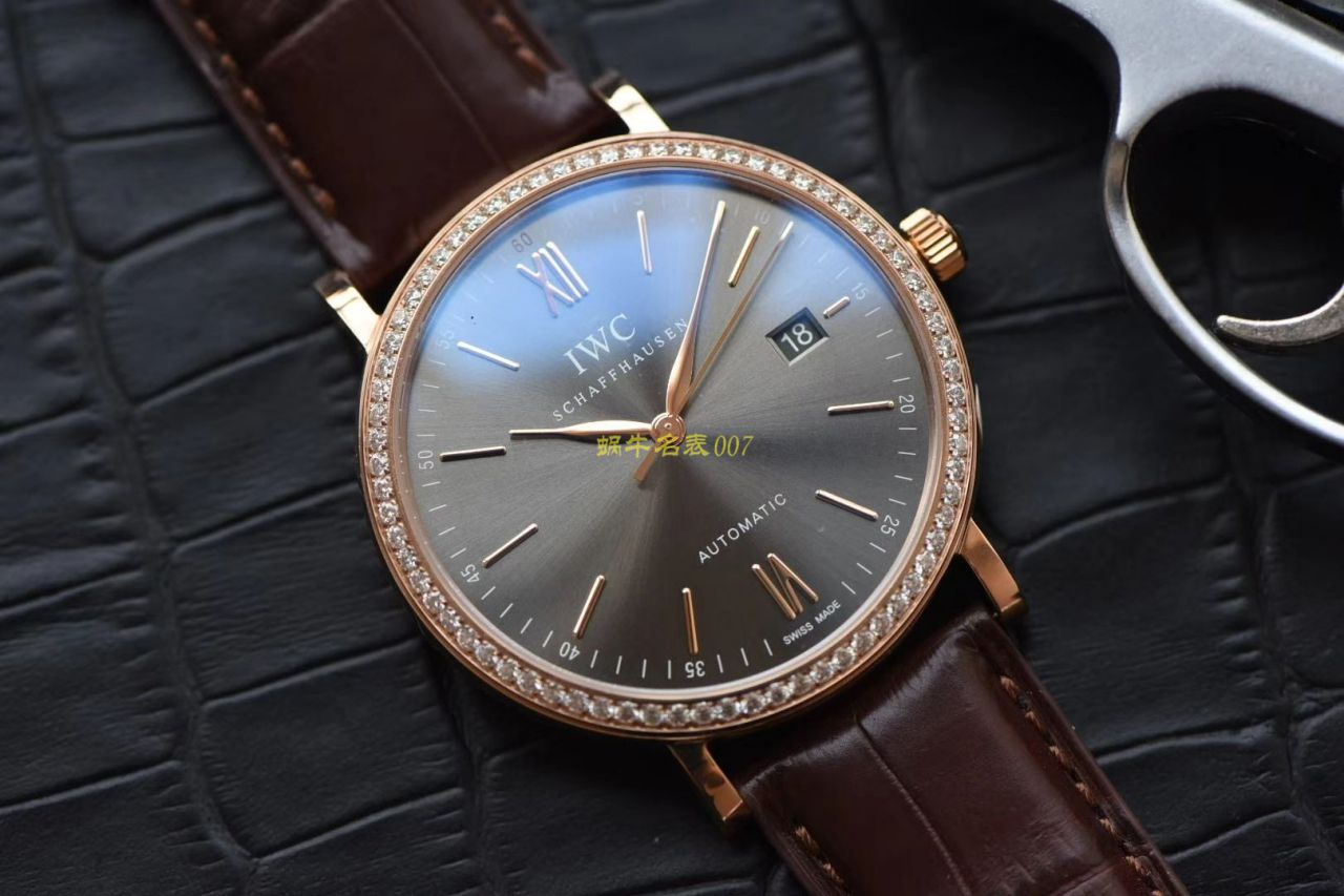 【 Video analysis V7 Factory 官网莫桑石钻版本】 Perfect  Replica Copy  IWC 柏涛菲诺系列 IW356516 自动机械男表 / WG510