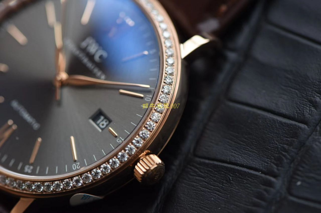 【 Video analysis V7 Factory 官网莫桑石钻版本】 Perfect  Replica Copy  IWC 柏涛菲诺系列 IW356516 自动机械男表 / WG510