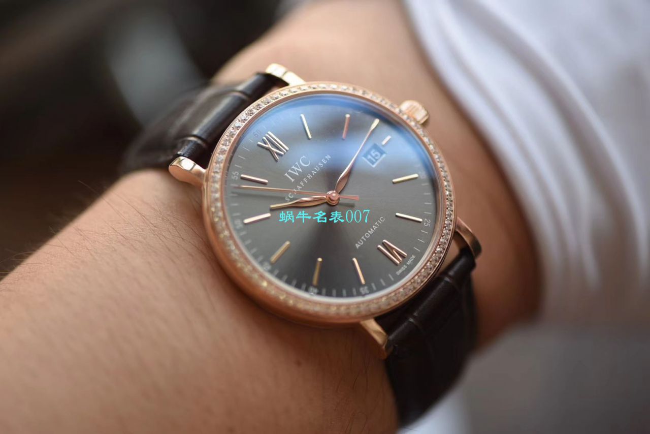 【 Video analysis V7 Factory 官网莫桑石钻版本】 Perfect  Replica Copy  IWC 柏涛菲诺系列 IW356516 自动机械男表 / WG510