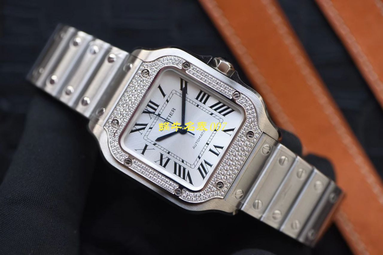 HBBV6 Factory 新款 Perfect  Replica Copy  Cartier   Santos 女装表圈镶WJSA0010,WJSA0007中号女表 / K237