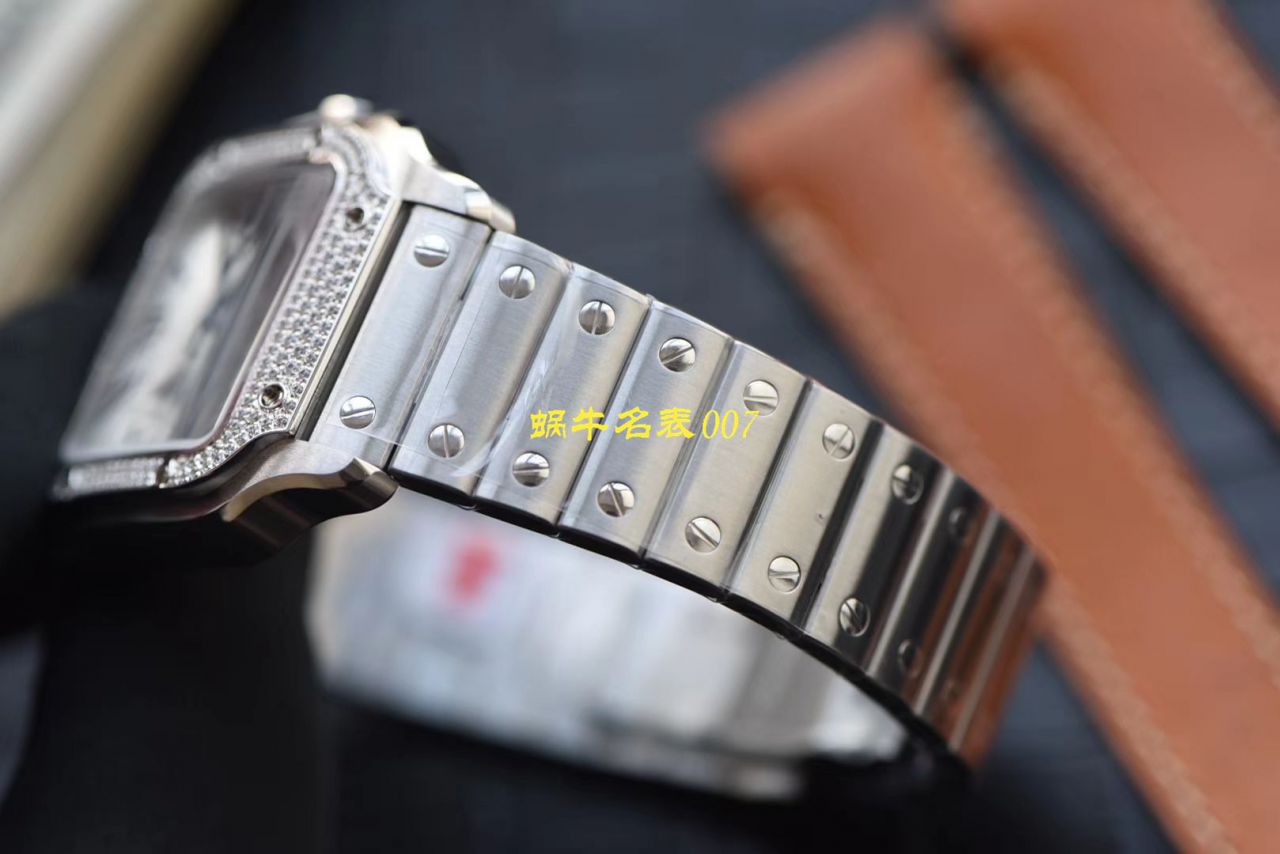 HBBV6 Factory 新款 Perfect  Replica Copy  Cartier   Santos 女装表圈镶WJSA0010,WJSA0007中号女表 / K237