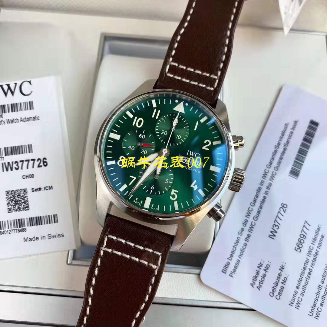 【视频测评新‎款首发‎！硬货！渠‎道出‎口订​单​！原单】IWC IWC 表飞行员系列IW377726 wrist watches  / WG511