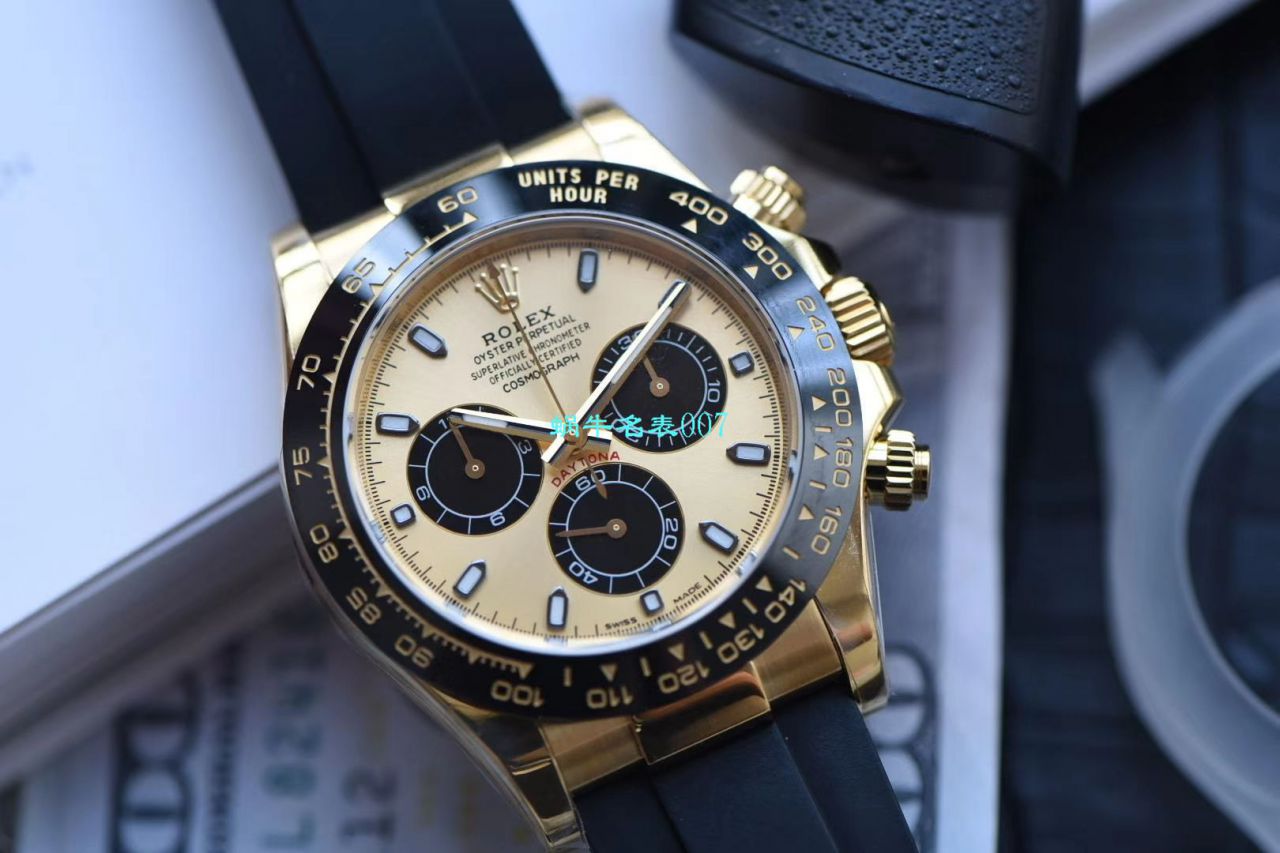 【N Factory 最新 Replica 表余文乐同款黄金熊猫迪超级4130】 Rolex  Cosmograph Daytona  Ditongna  Replica M116518ln-0048 wrist watches  / R271