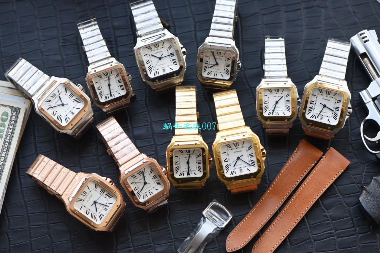 HBBV6 Factory 新款 Perfect  Replica Copy  Cartier   Santos 女装表圈镶WJSA0010,WJSA0007中号女表 / K237