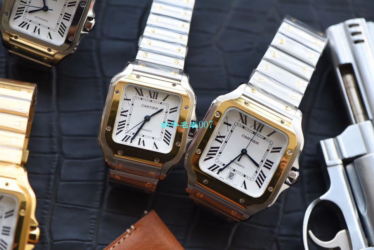 HBBV6 Factory 新款 Perfect  Replica Copy  Cartier   Santos 女装表圈镶WJSA0010,WJSA0007中号女表 / K237