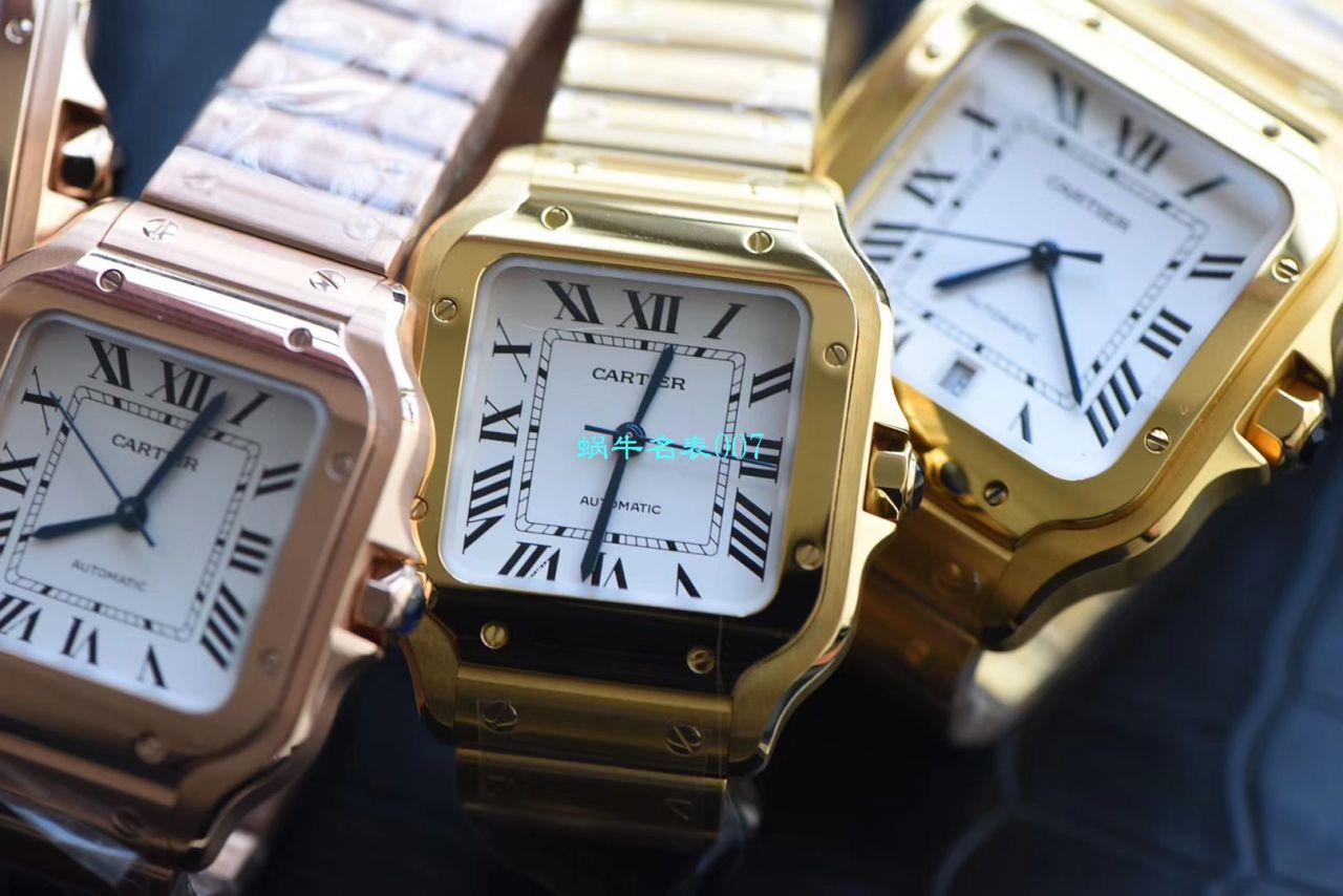 HBBV6 Factory 新款 Perfect  Replica Copy  Cartier   Santos 女装表圈镶WJSA0010,WJSA0007中号女表 / K237