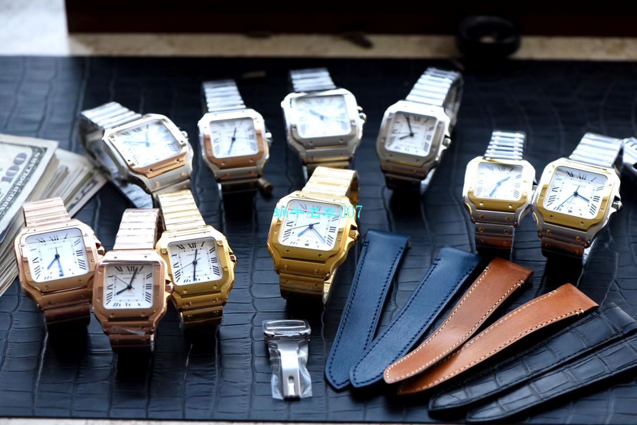 HBBV6 Factory 新款 Perfect  Replica Copy  Cartier   Santos 女装表圈镶WJSA0010,WJSA0007中号女表 / K237