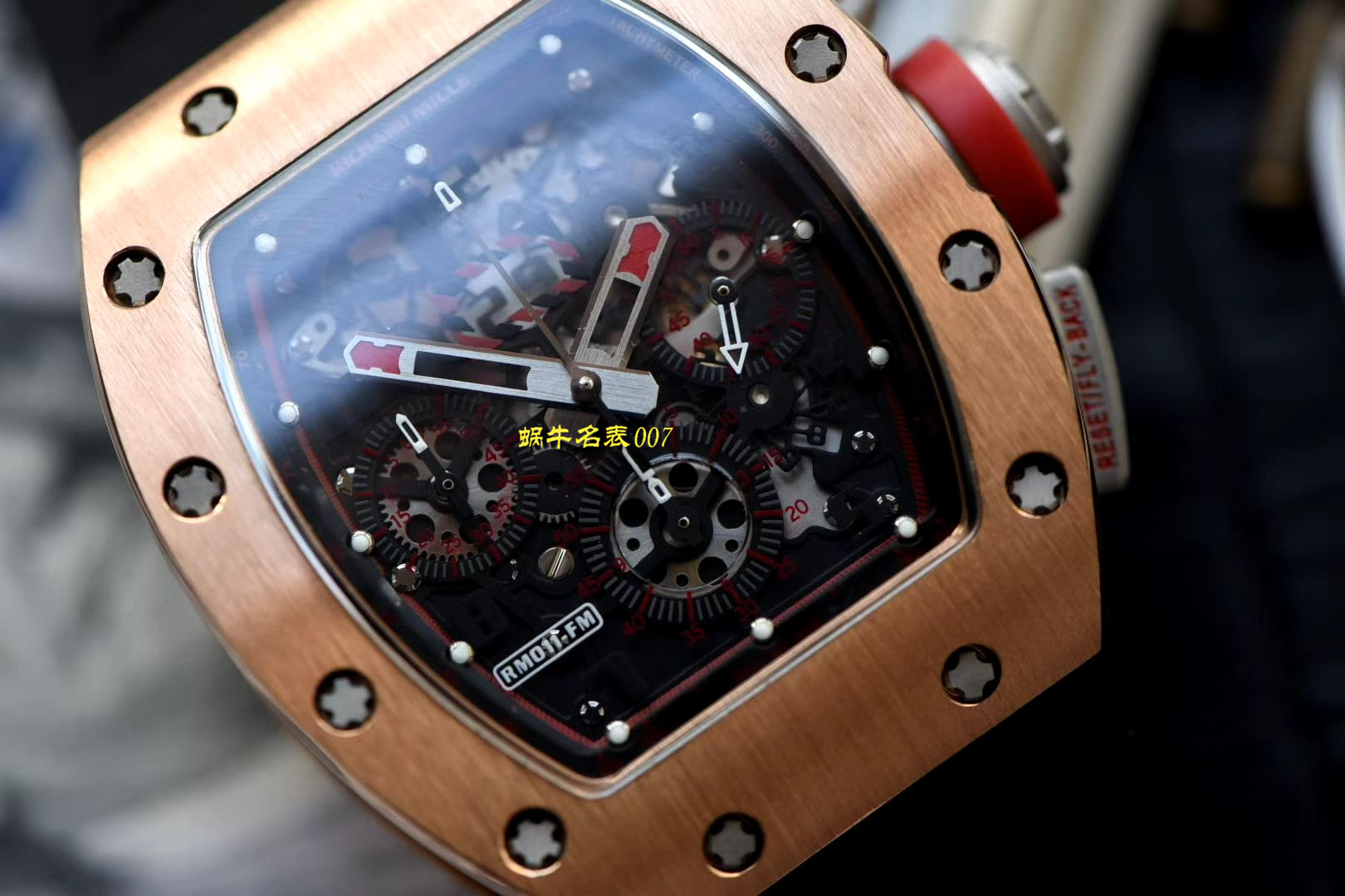 【 Video analysis 台湾KV Factory 官网】新品 Replica Watches 玫瑰金 RICHARD MILLE RM011 wrist watches  / KVRM011jin