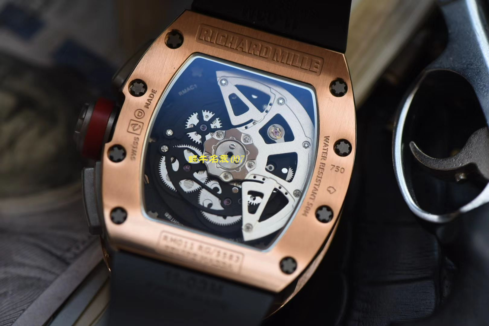 【 Video analysis 台湾KV Factory 官网】新品 Replica Watches 玫瑰金 RICHARD MILLE RM011 wrist watches  / KVRM011jin