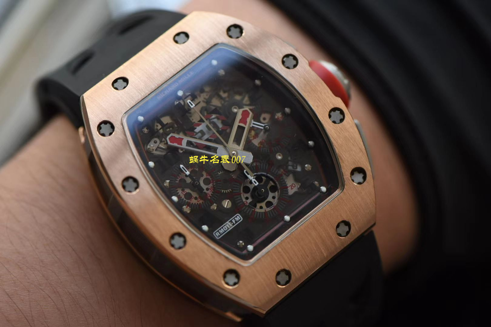 【 Video analysis 台湾KV Factory 官网】新品 Replica Watches 玫瑰金 RICHARD MILLE RM011 wrist watches  / KVRM011jin