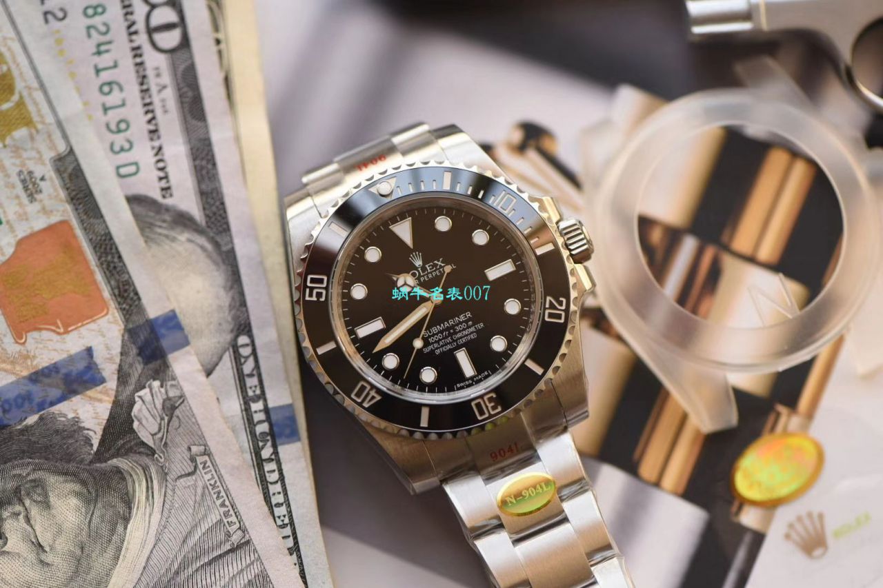 【N Factory V10最高版本 Replica 表无日历 Submariner 】 Rolex  Submariner 型 Replica 114060-97200 黑盘 wrist watches  / R270