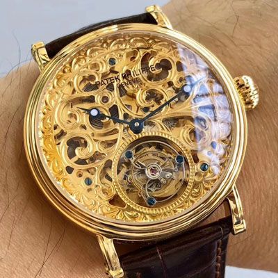 【小贵】少量来货，新品上市❗最新款 私人专属 copy customized  PATEK PHILIPPE 镂空 Tourbillon  Watches 