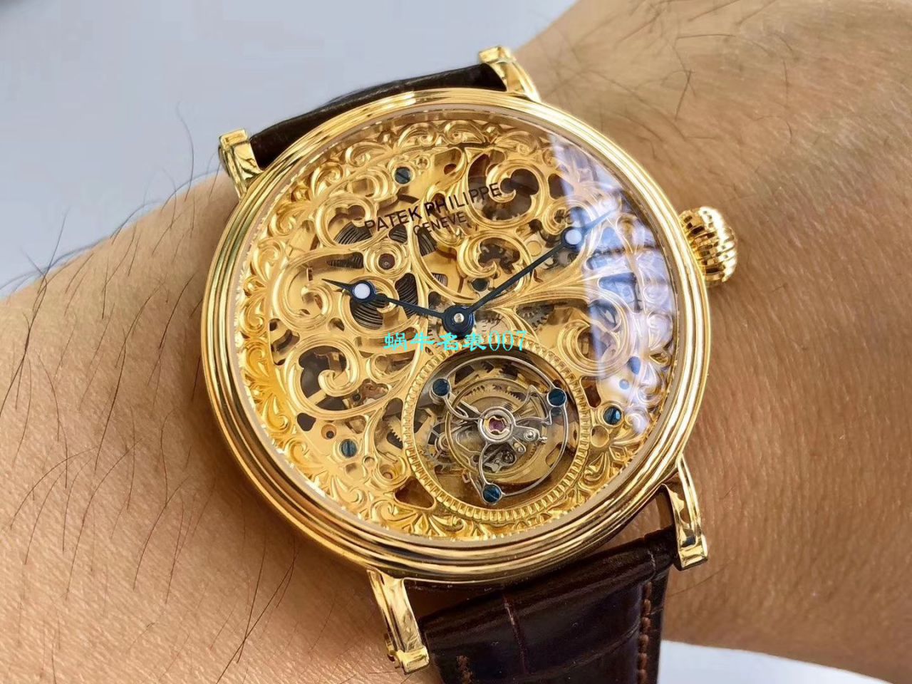 【小贵】少量来货，新品上市❗最新款 私人专属 copy customized  PATEK PHILIPPE 镂空 Tourbillon  Watches  / BD256