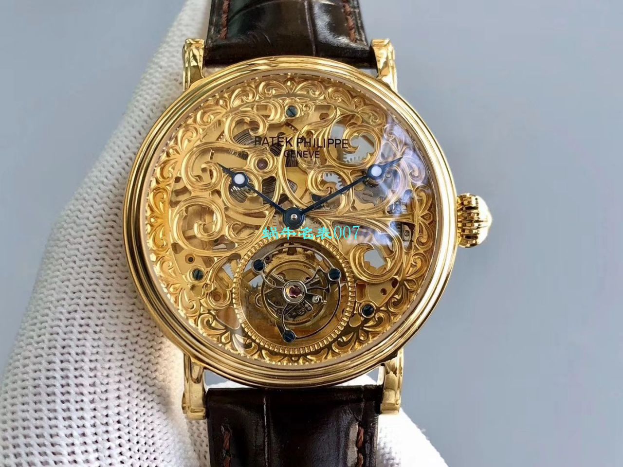 【小贵】少量来货，新品上市❗最新款 私人专属 copy customized  PATEK PHILIPPE 镂空 Tourbillon  Watches  / BD256