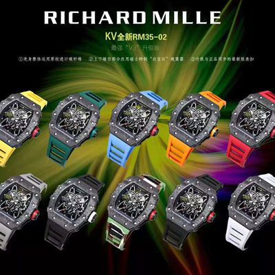 【台湾KV Factory  Replica 最强 top 版本表】全新 RICHARD MILLE  RM035最强进口原纹 carbon fiber ＂V3＂升级版