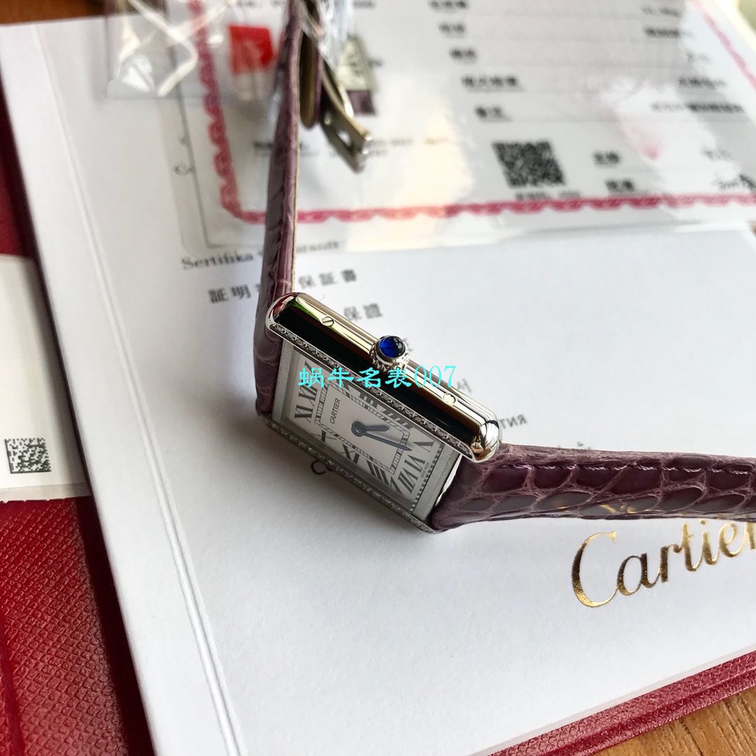 【 TOP  copy customized 真钻】 Cartier  坦克系列WJTA0015 wrist watches 女士 / K189