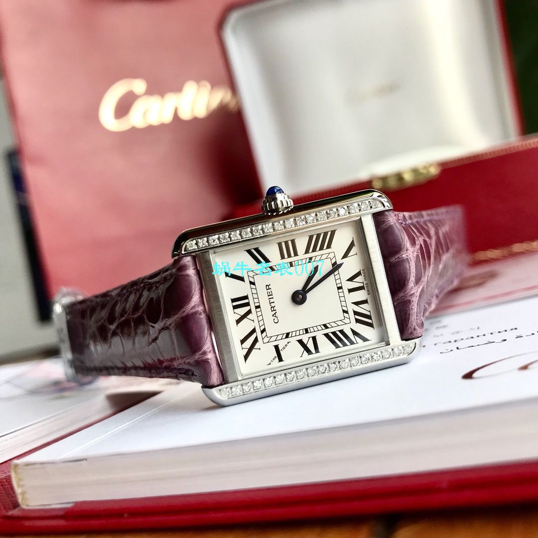 【 TOP  copy customized 真钻】 Cartier  坦克系列WJTA0015 wrist watches 女士 / K189