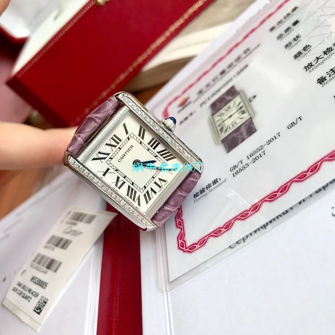 【 TOP  copy customized 真钻】 Cartier  坦克系列WJTA0015 wrist watches 女士 / K189