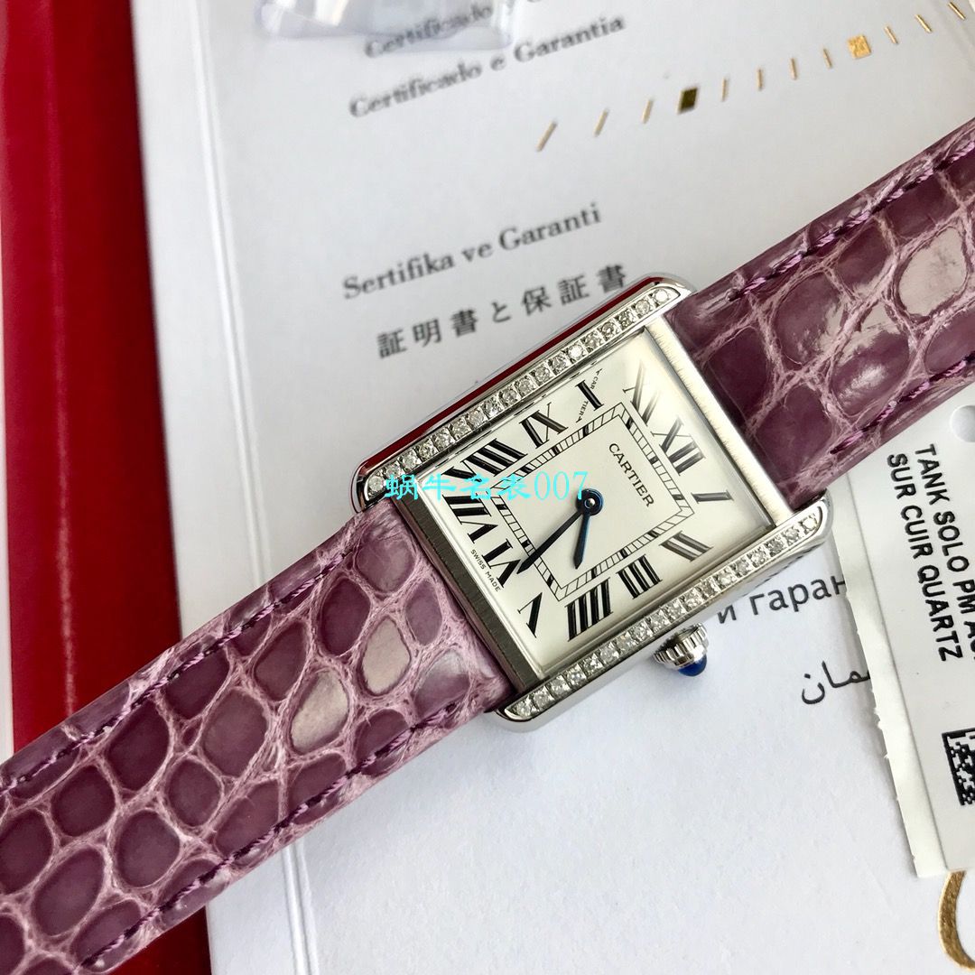 【 TOP  copy customized 真钻】 Cartier  坦克系列WJTA0015 wrist watches 女士 / K189