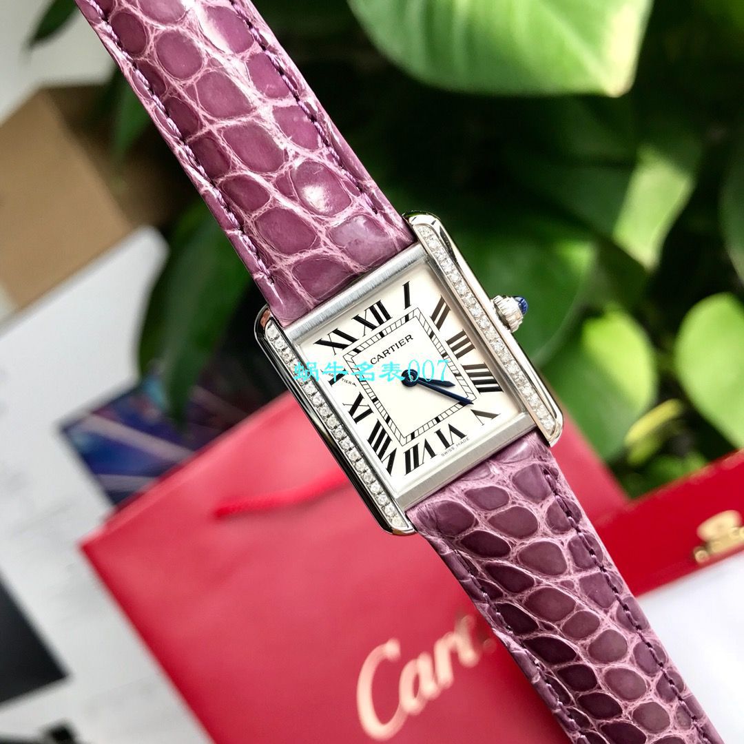 【 TOP  copy customized 真钻】 Cartier  坦克系列WJTA0015 wrist watches 女士 / K189