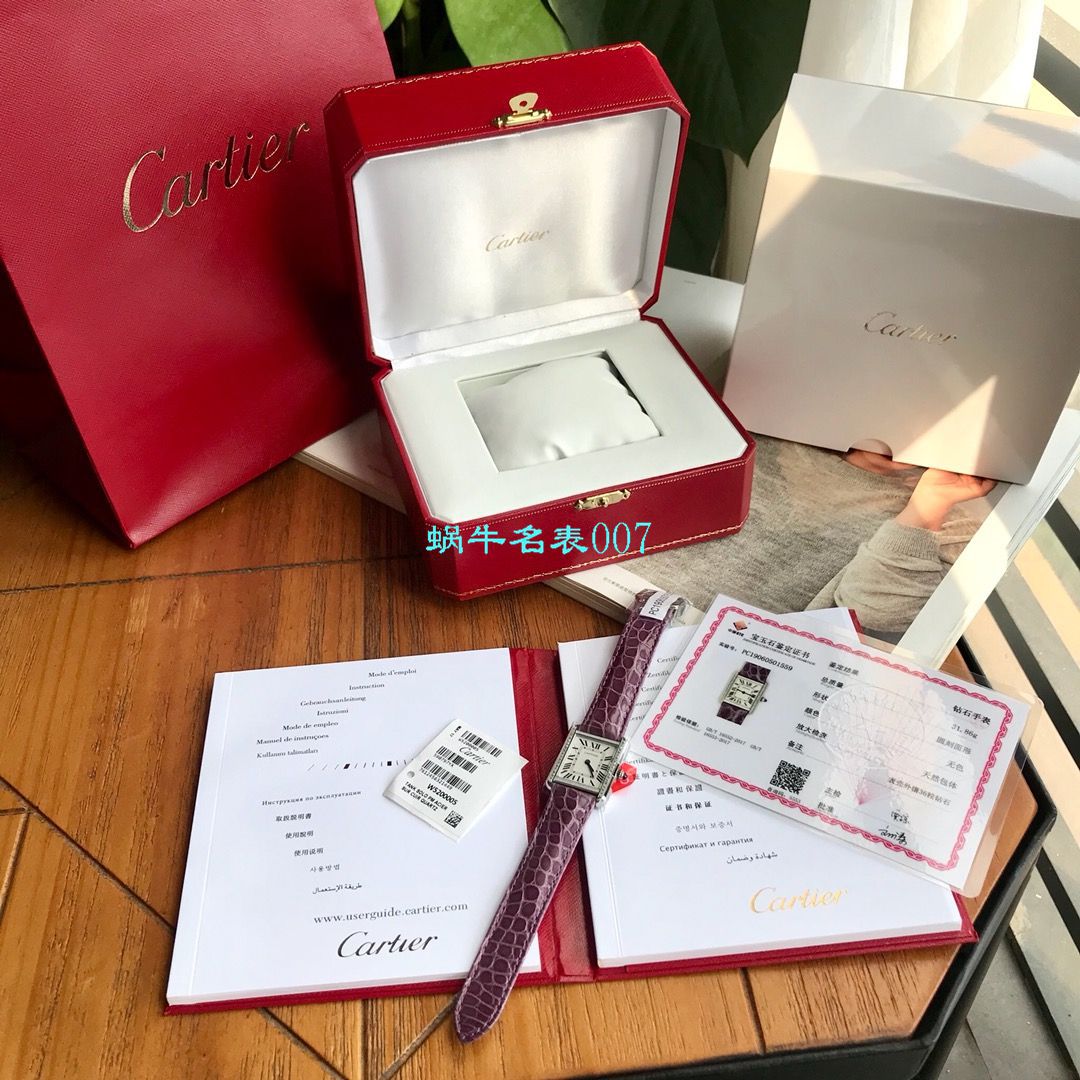 【 TOP  copy customized 真钻】 Cartier  坦克系列WJTA0015 wrist watches 女士 / K189