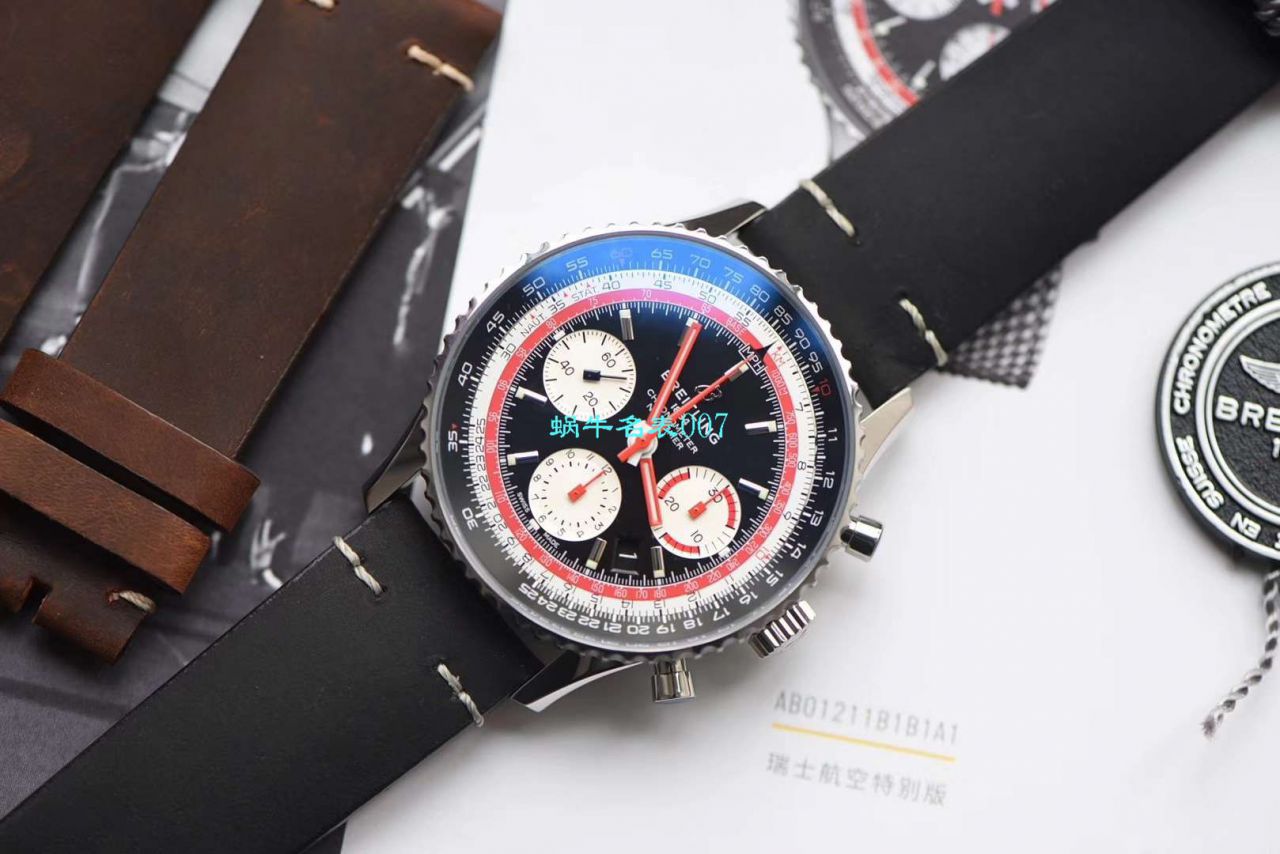 【V9 Factory 官网 Replica Watches 】 Breitling 航空计时1 B01计时 wrist watches  Replica 43SWISSAIR瑞士航空特别版系列 AB01211B1B1X1 wrist watches  / BL132