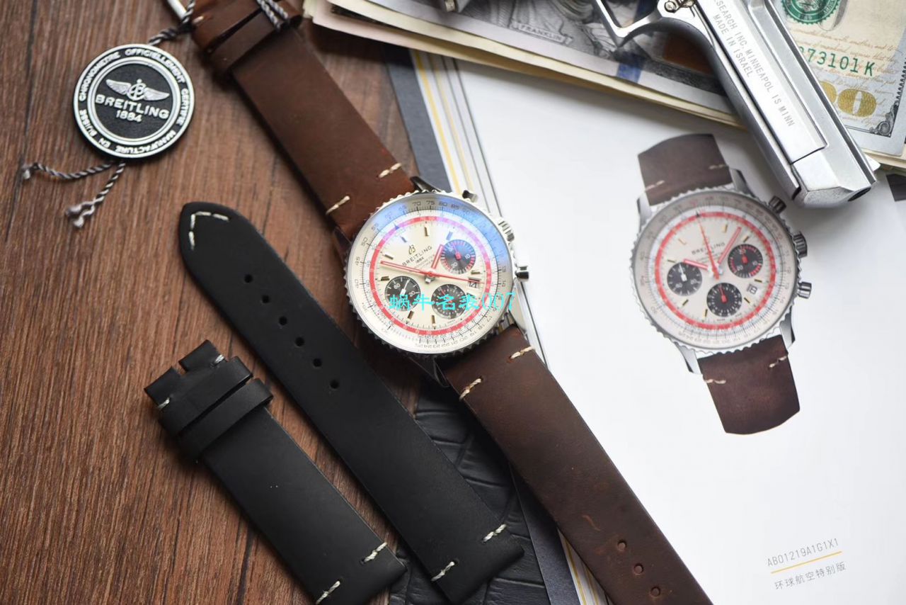 【V9 Factory  High quality  Replica Watches 】 Breitling 航空计时1 B01计时 wrist watches 43TWA环球航空特别版AB01219A1G1X1 wrist watches  / BL133