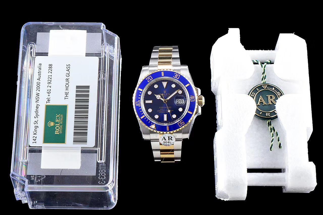 【AR Factory 官网 High quality  Replica V3版本】 Rolex  Submariner 型系列116613LB-97203，116613-LN-97203间金蓝黑 wrist watches  / R258