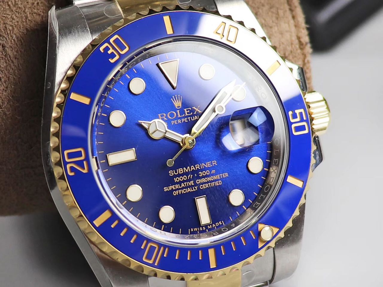 【AR Factory 官网 High quality  Replica V3版本】 Rolex  Submariner 型系列116613LB-97203，116613-LN-97203间金蓝黑 wrist watches  / R258