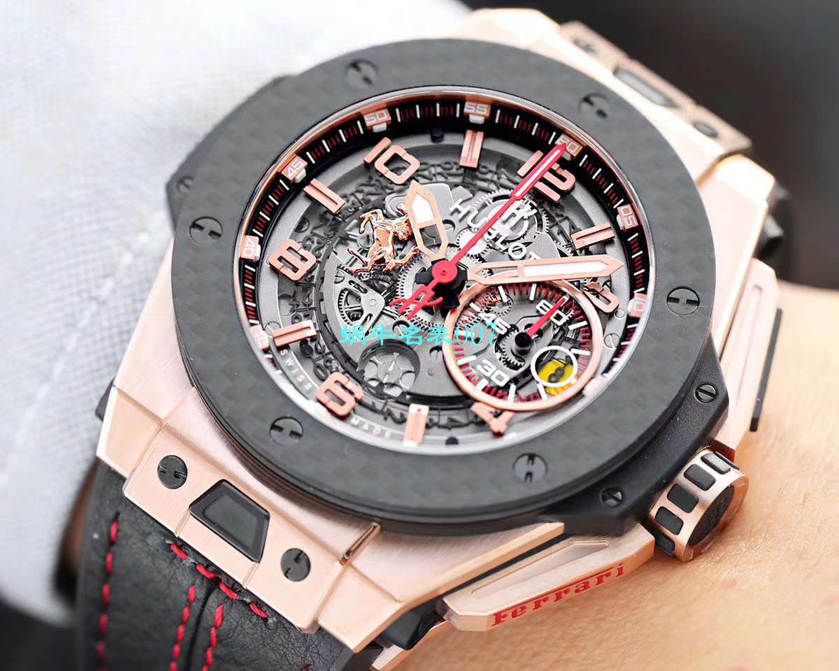 V6 Factory 王金降临 top  Replica  hublot 法拉利Hublot Big Bang Ferrari Titanium F7系列401.OQ.0123.VR wrist watches  / YUB078V6