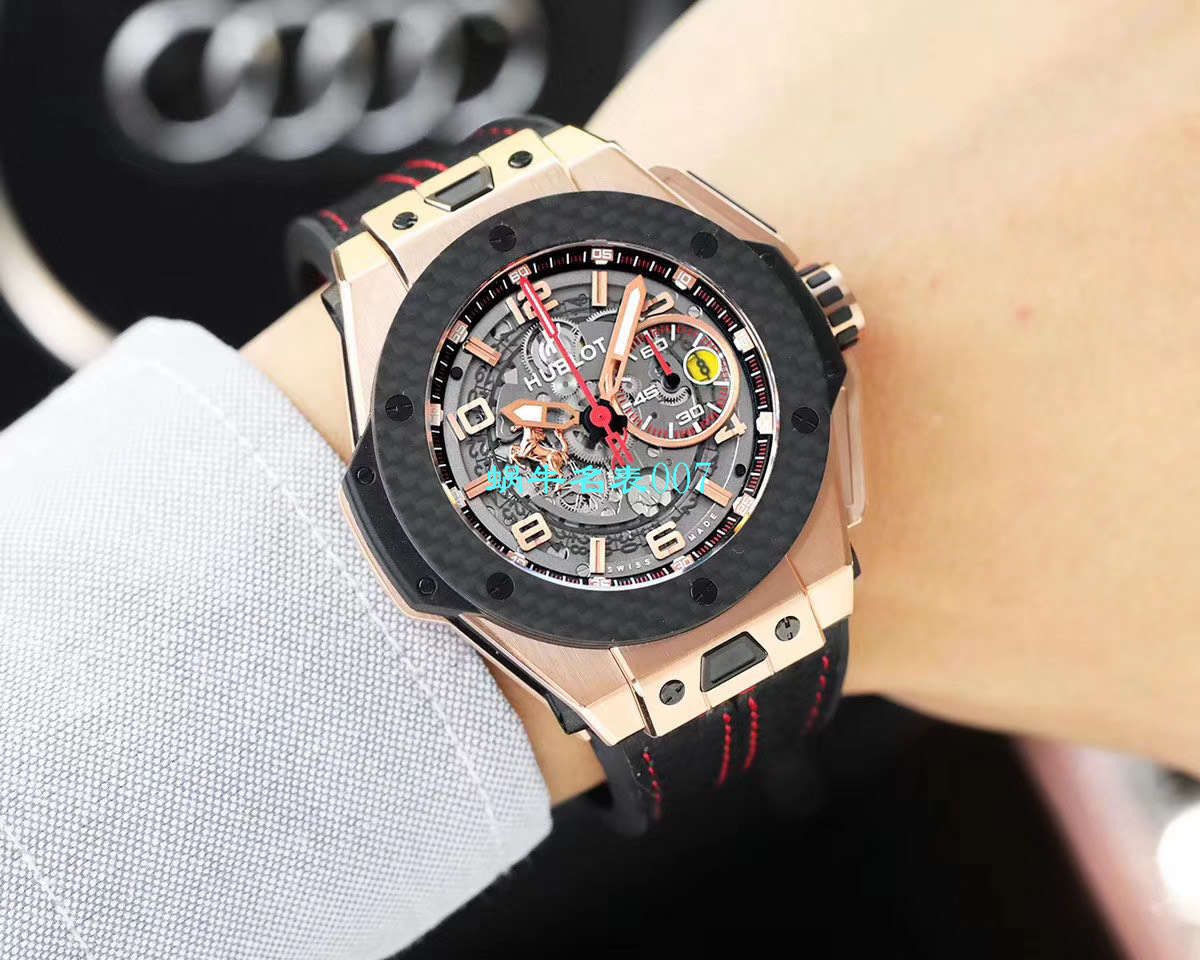V6 Factory 王金降临 top  Replica  hublot 法拉利Hublot Big Bang Ferrari Titanium F7系列401.OQ.0123.VR wrist watches  / YUB078V6