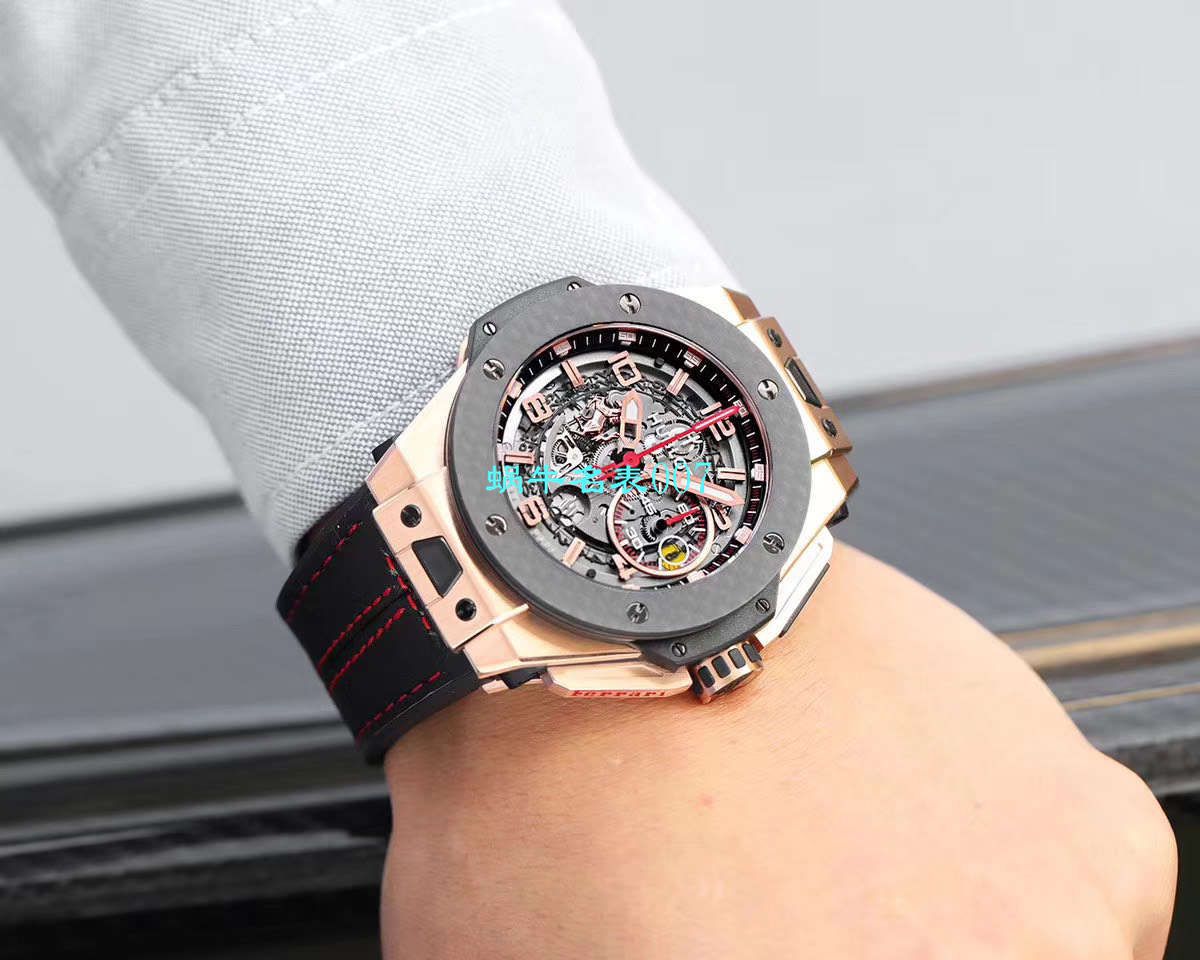 V6 Factory 王金降临 top  Replica  hublot 法拉利Hublot Big Bang Ferrari Titanium F7系列401.OQ.0123.VR wrist watches  / YUB078V6