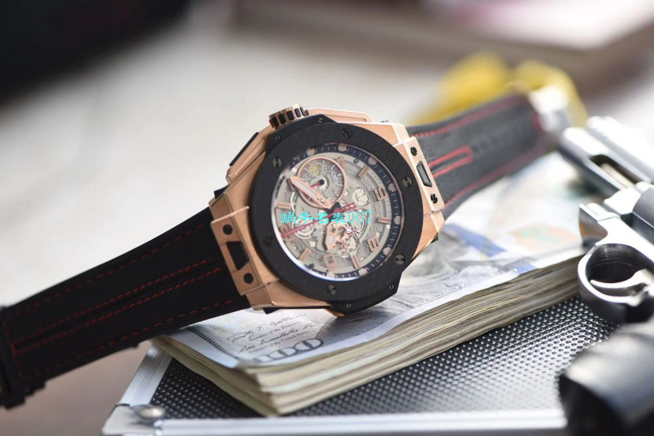 V6 Factory 王金降临 top  Replica  hublot 法拉利Hublot Big Bang Ferrari Titanium F7系列401.OQ.0123.VR wrist watches  / YUB078V6