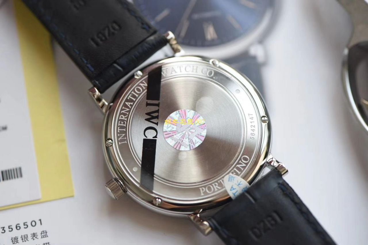  V7 Factory  High quality  Replica IWC IWC 柏涛菲诺 Replica IW356512新款蓝面波涛小镇底盖 / WG513