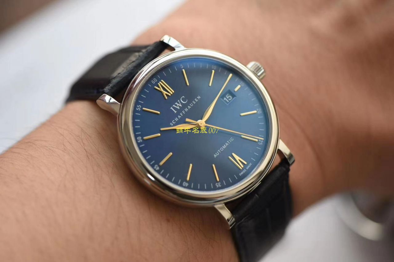  V7 Factory  High quality  Replica IWC IWC 柏涛菲诺 Replica IW356512新款蓝面波涛小镇底盖 / WG513