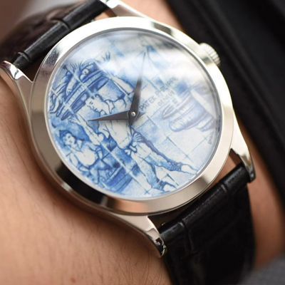FL Factory  top  Replica Copy  Watches 真珐琅 PATEK PHILIPPE 古典表系列5089G-061一天的收货 wrist watches 