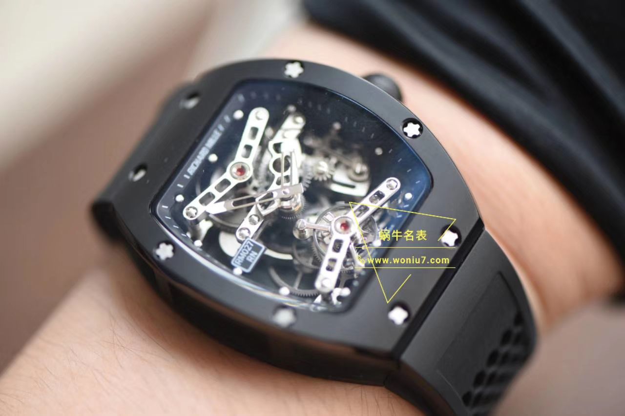 视频分析EUR Factory  Tourbillon RICHARD MILLE RICHARD MILLE RM 027  top  Replica Copy TOURBILLON RAFAEL NADAL wrist watches  / RM027EUR02