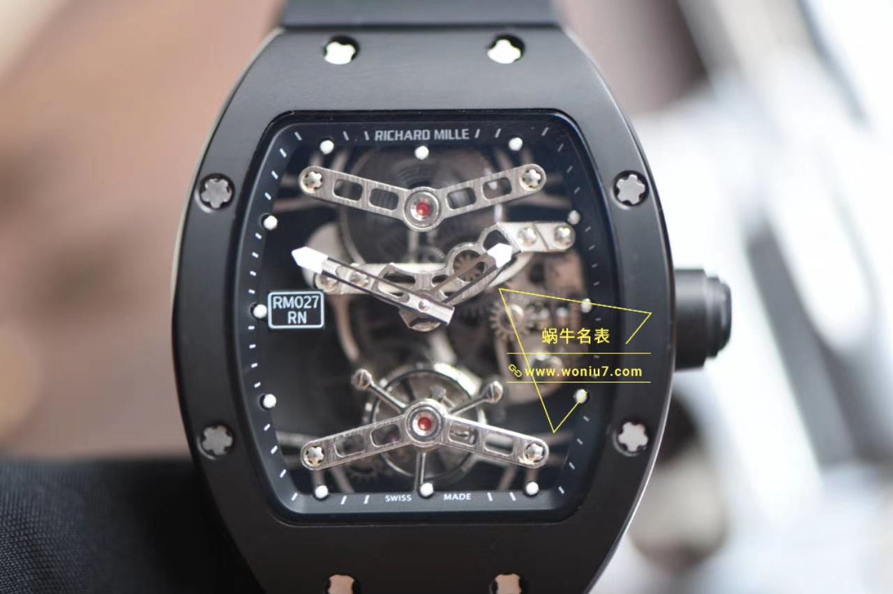 视频分析EUR Factory  Tourbillon RICHARD MILLE RICHARD MILLE RM 027  top  Replica Copy TOURBILLON RAFAEL NADAL wrist watches  / RM027EUR02