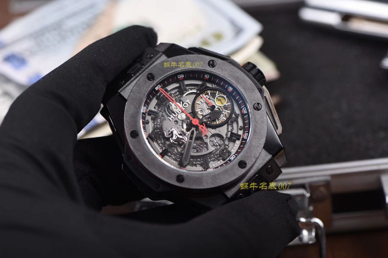 视频讲解V6 Factory  Replica  hublot 法拉利Hublot Big Bang Ferrari Ceramic F11系列401.CX.0123.VR wrist watches  / YB062V6